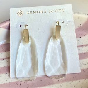 Maize Gold Drop Earrings In Clear Glass